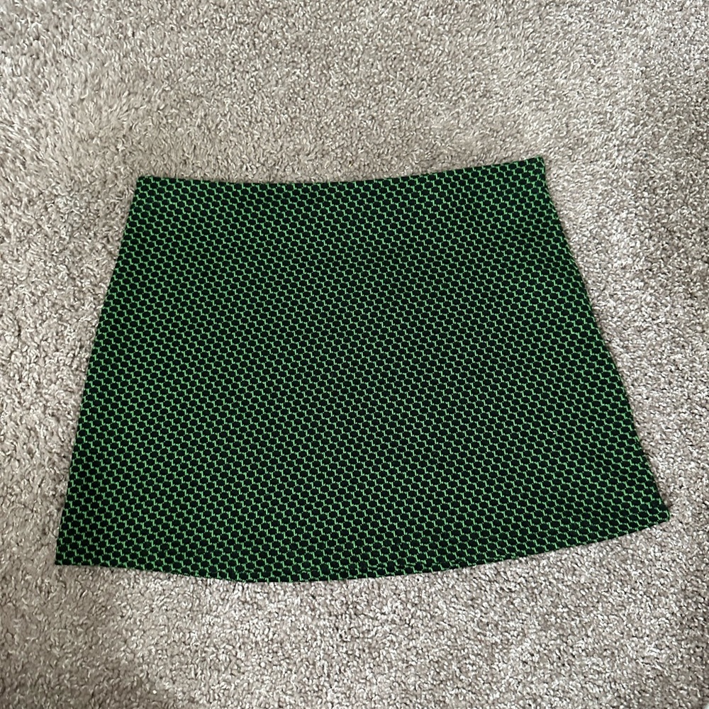 ZARA green black mini skirt